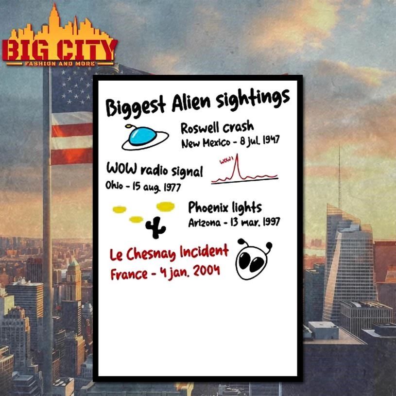 Biggest alien sightings shirt
