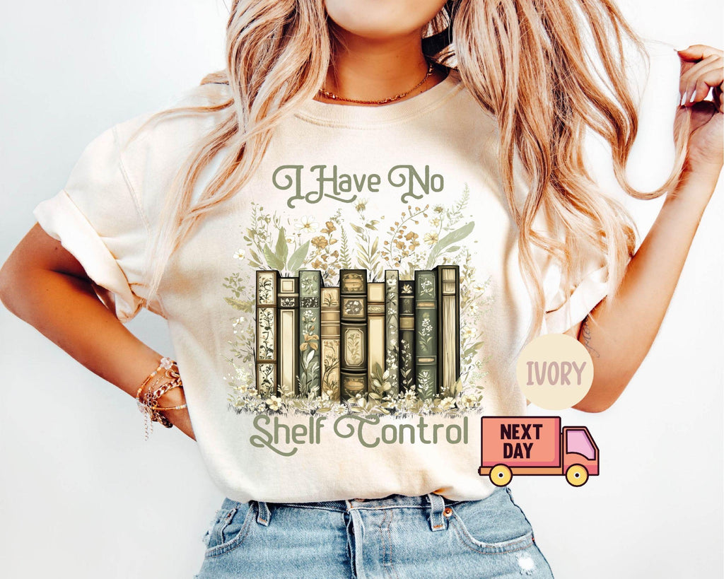 Comfort Colors Shelf Control Bookworm Book Librarian Book Lover Tee Reading Teacher Reading Tee (1)