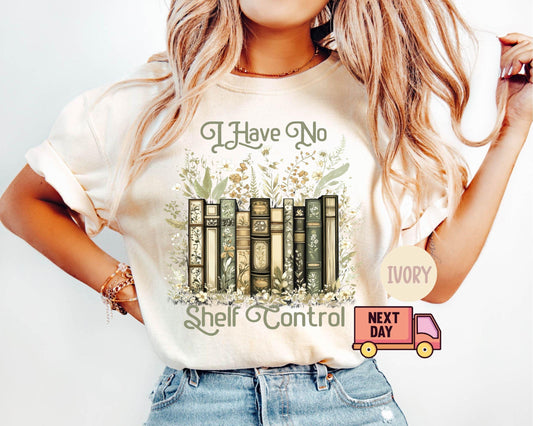 Comfort Colors Shelf Control Bookworm Book Librarian Book Lover Tee Reading Teacher Reading Tee (1)
