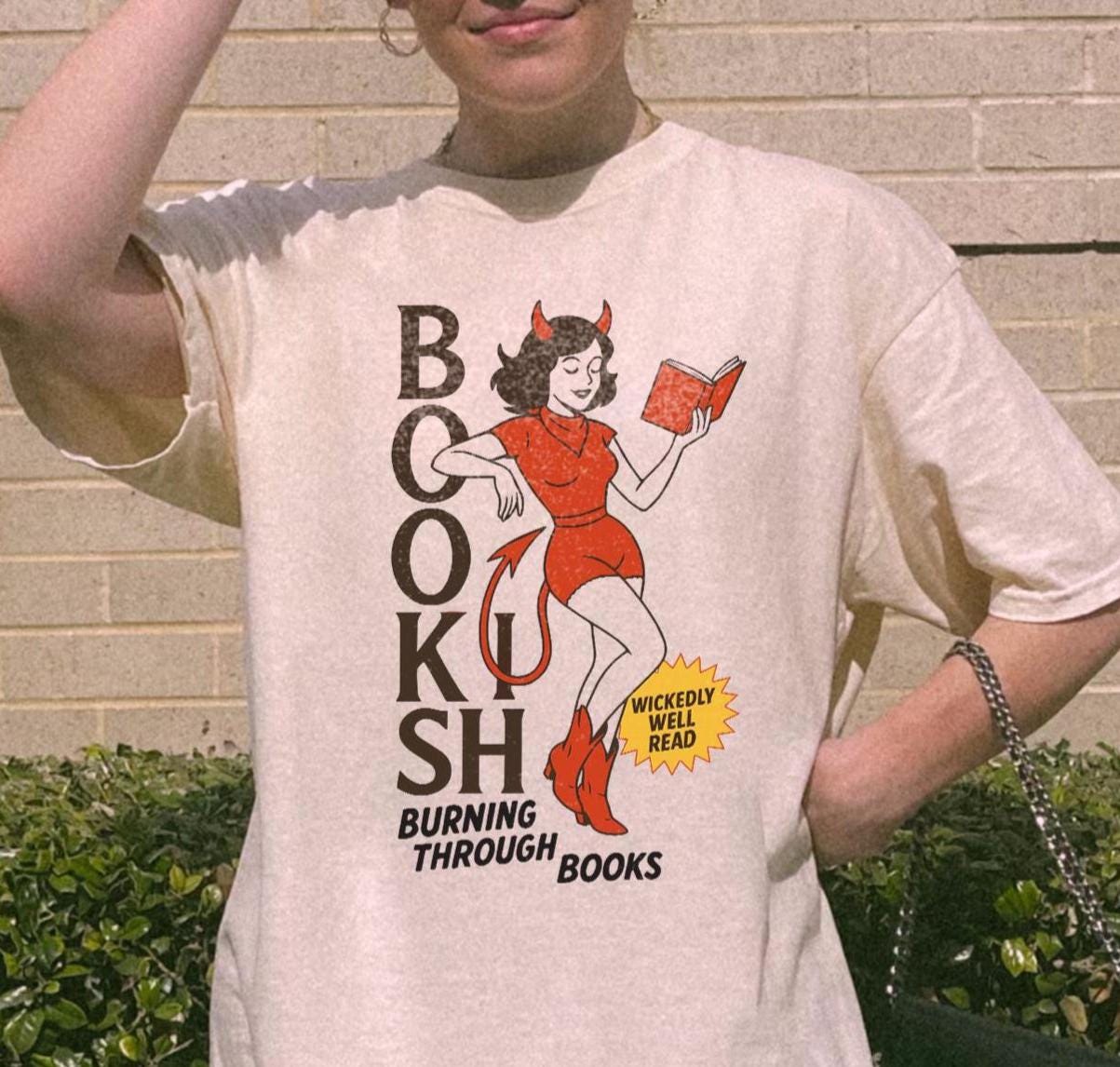 Devil Bookish Book Lover Well Read Dark Romance Books Reader Tee Read Book Club Smu (1)