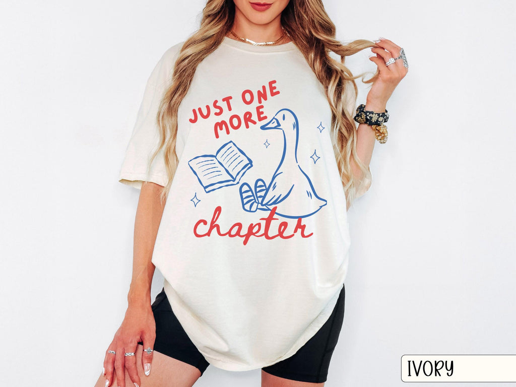 More Chapter Silly Goose Book Lover Bookish Reading Unisex T-shirt, Sweatshirt, Hoodie (1)