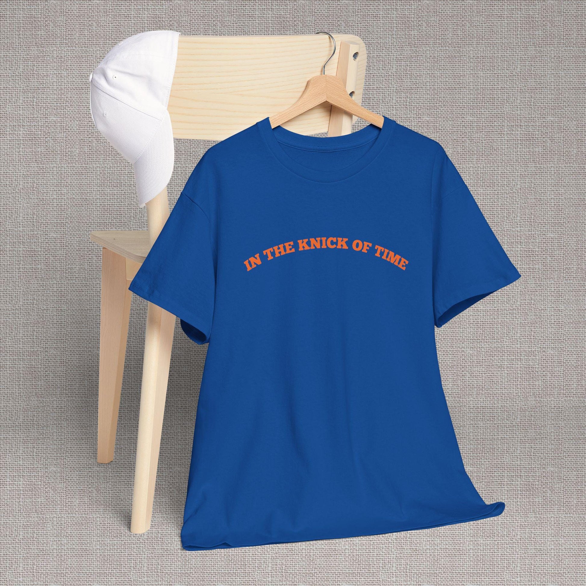 Knick Time Ny Basketball Pun Tee Sports Fan Blue Orange Game Day Pop Culture (1)