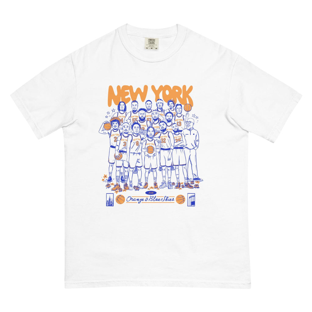 Orange Blue Skies York Basketball Vintage Illustrated Unisex T-shirt, Sweatshirt, Hoodie (1)