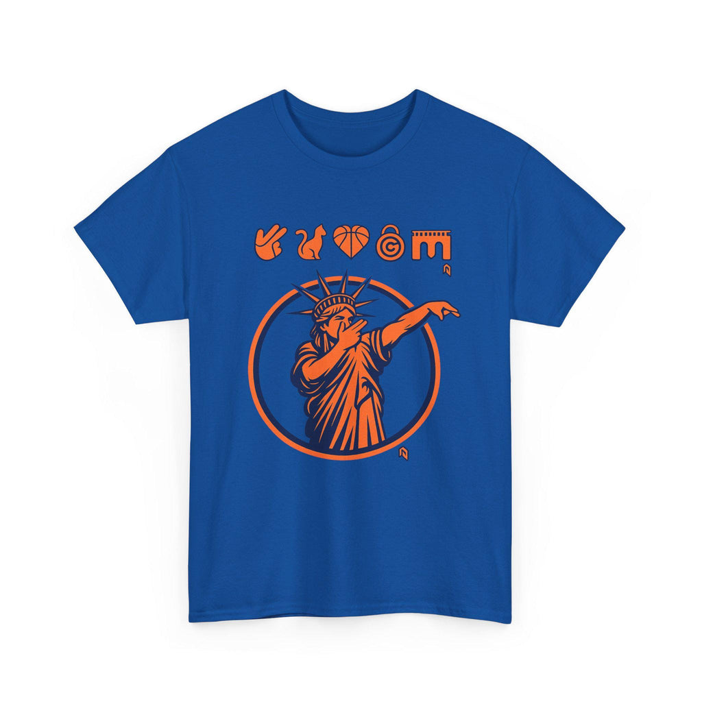 Statue Liberty Dabbing Tee Nyc Liberty Orange Navy Circle Sports Nyc Basketball (1)