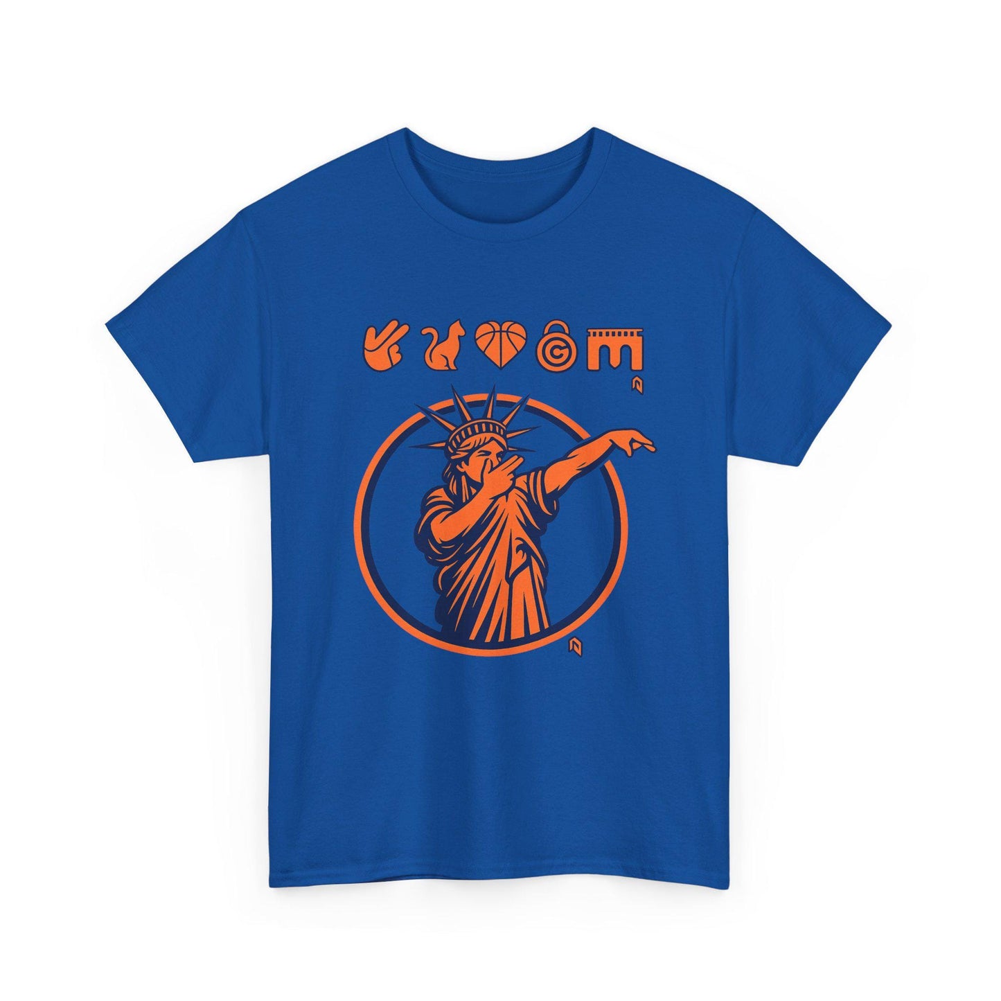 Statue Liberty Dabbing Tee Nyc Liberty Orange Navy Circle Sports Nyc Basketball (1)