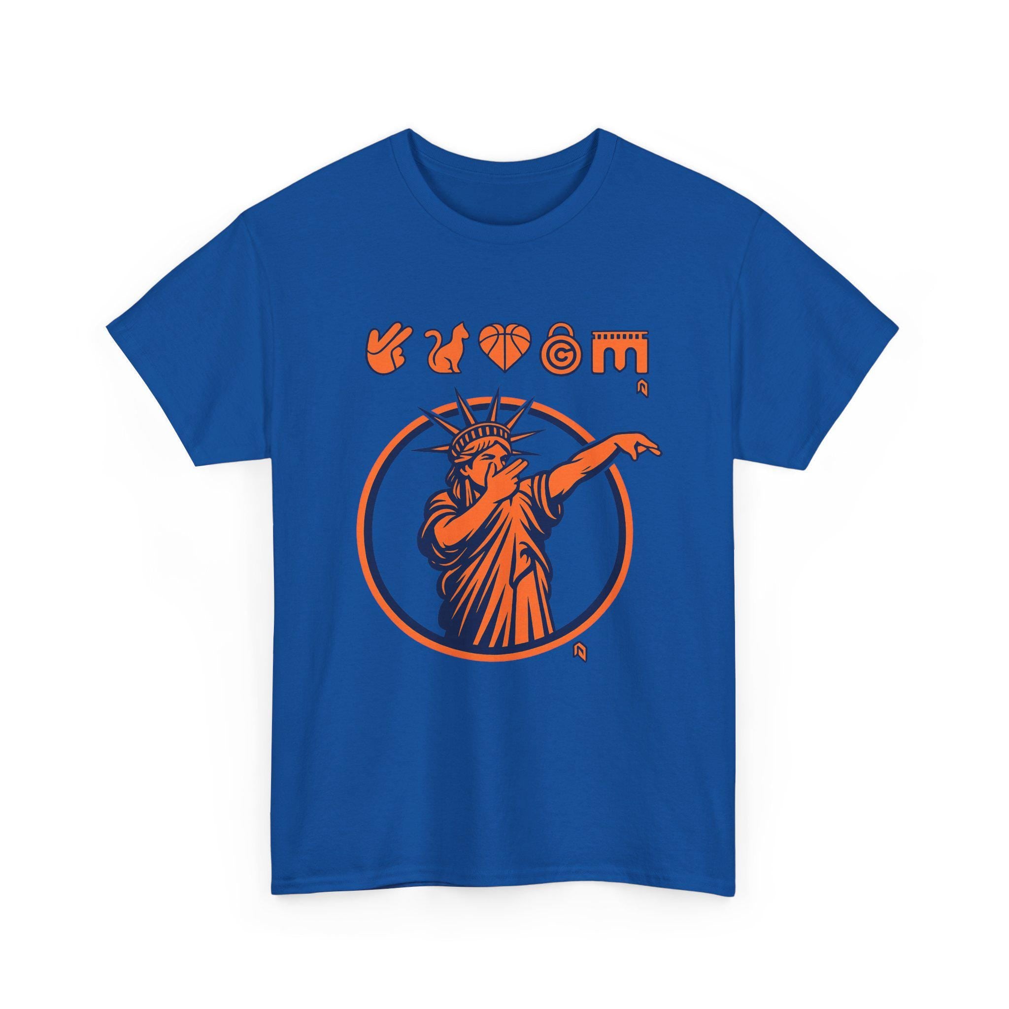 Statue Liberty Dabbing Tee Nyc Liberty Orange Navy Circle Sports Nyc Basketball (1)