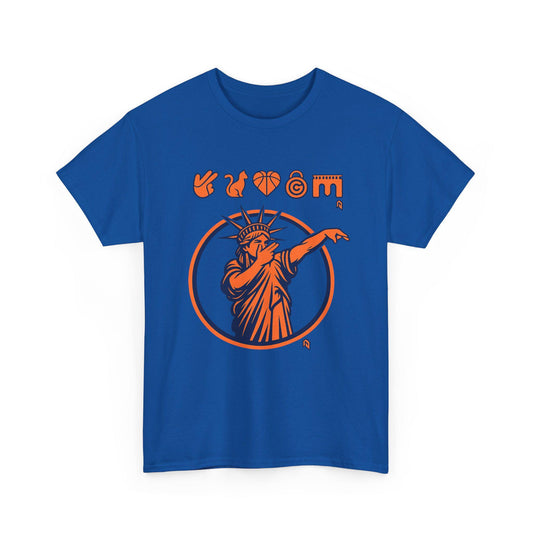 Statue Liberty Dabbing Tee Nyc Liberty Orange Navy Circle Sports Nyc Basketball (1)