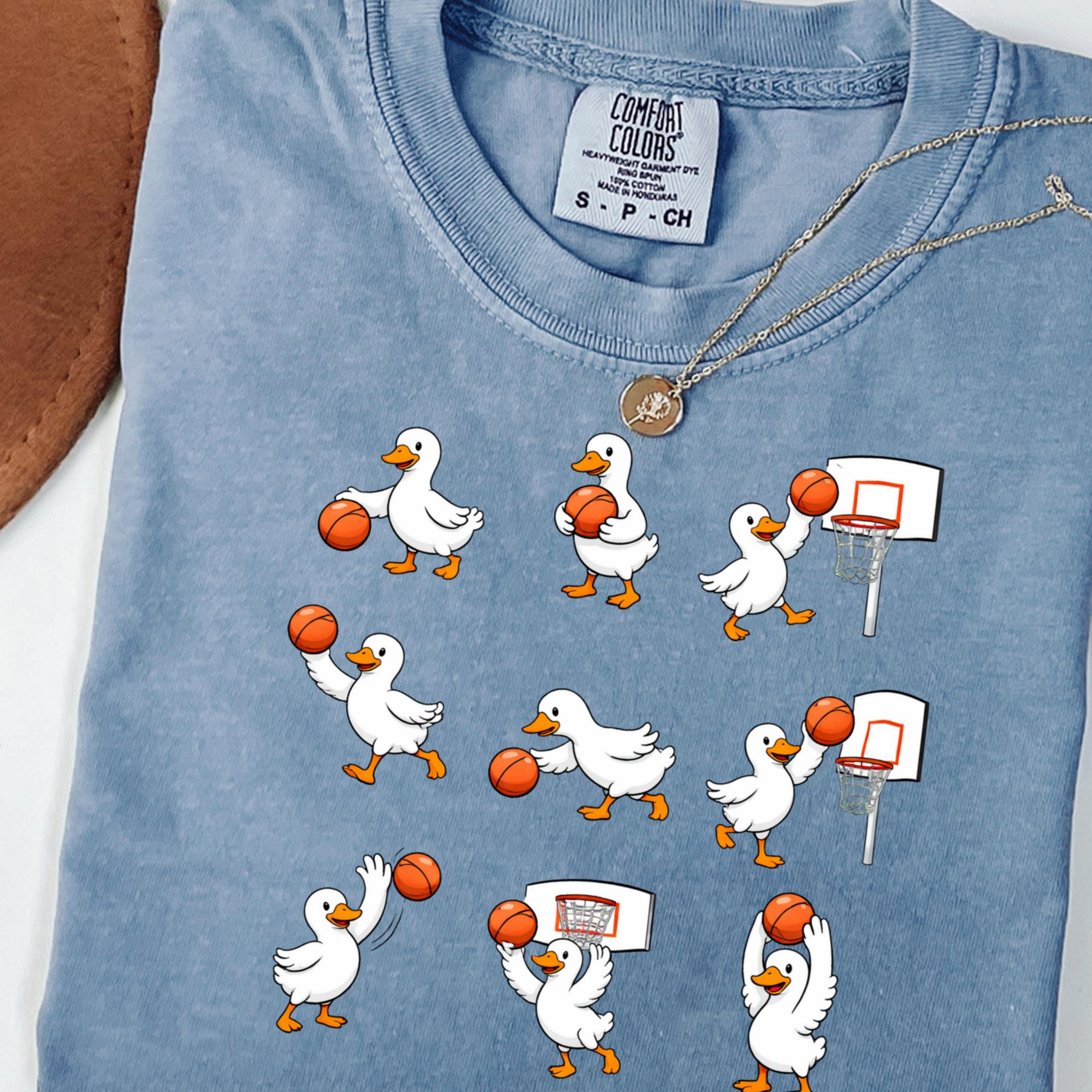 Goose Basketball Comfort Colors Basketball Tee Basketball Player Sports Goose Basketball Lover Tee (1)