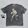 Retro Wolf Man Basketball 90s Basketball Lovers Vintage Vintage 90s Washed Distressed Basketballer (1)