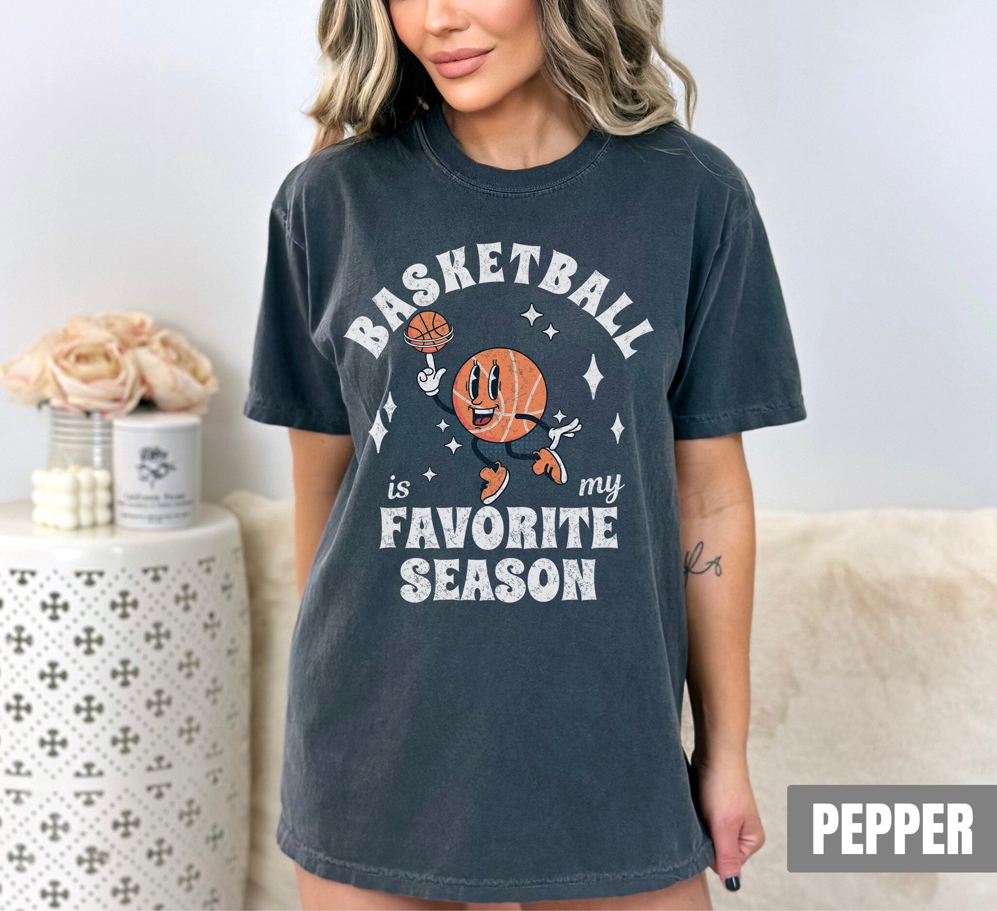 Basketball Favorite Season Basketball Mom Basketball Season Basketball Mama Comfort Colors Basketball Game Day (1)