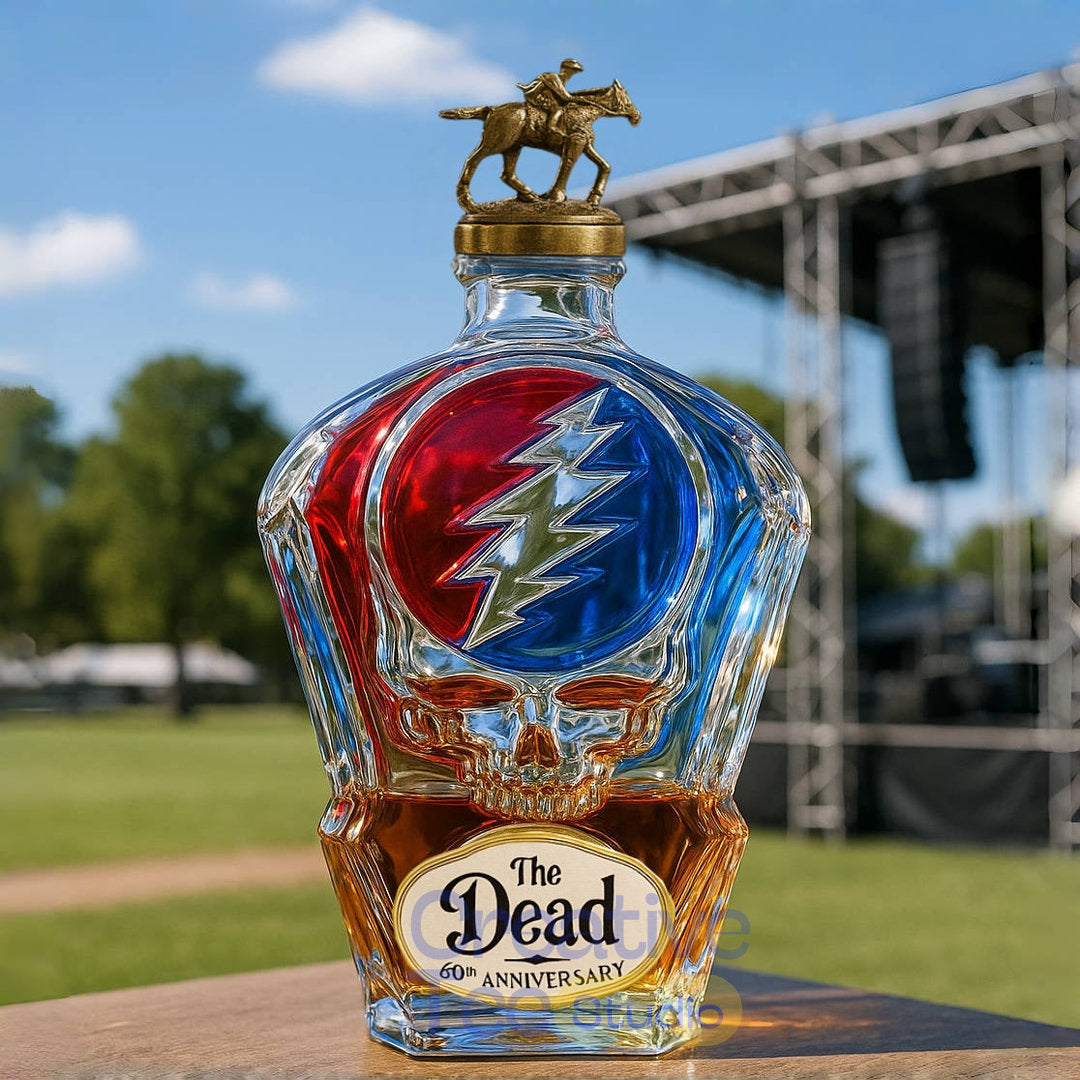 The Grateful Dead 60th Anniversary “Music That Never Ends” Whiskey Bottle