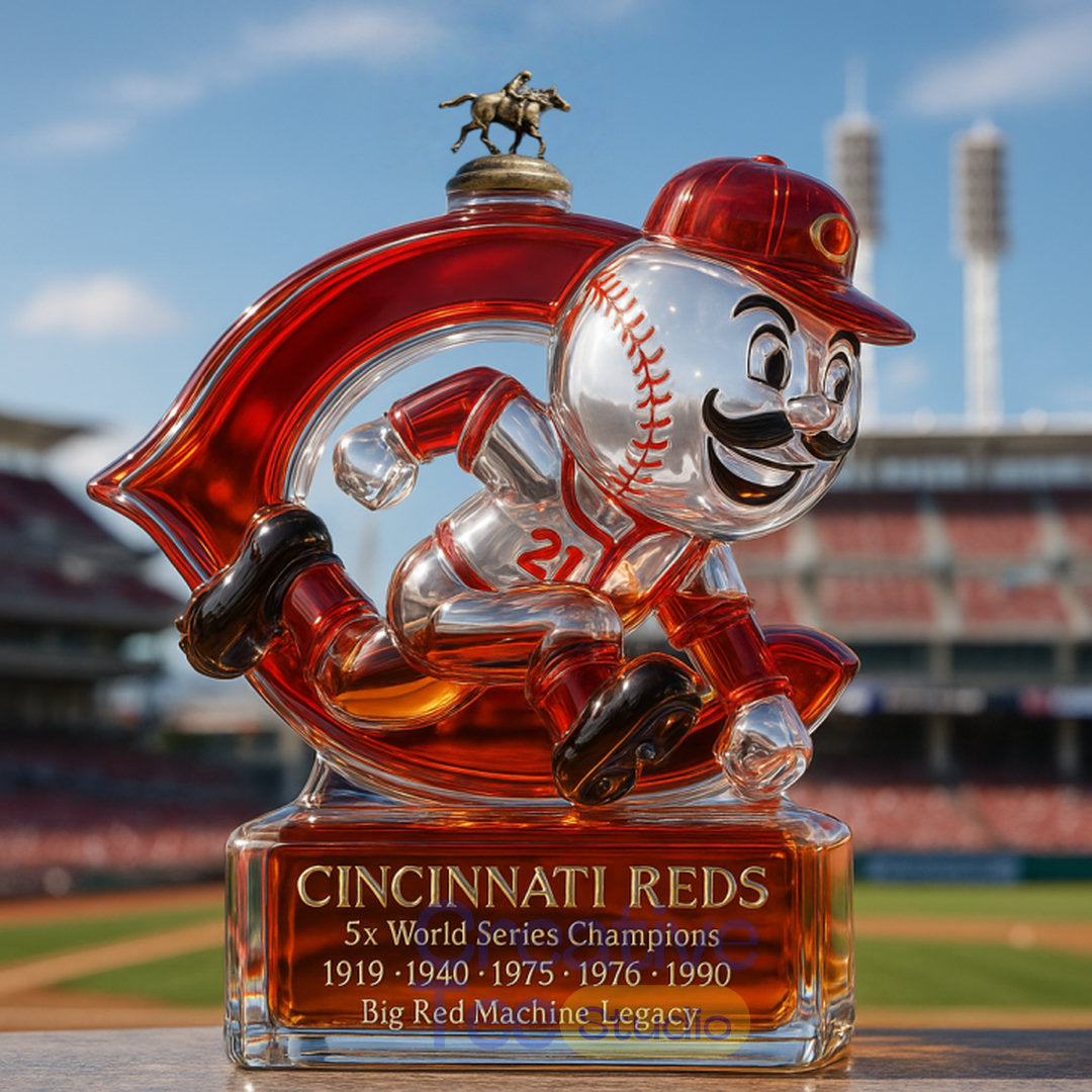 Cincinnati Reds Whiskey Bottle – Big Red Machine Legacy
