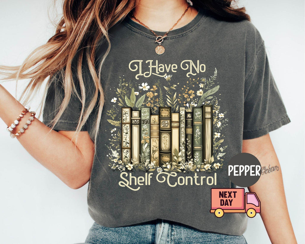 Comfort Colors Shelf Control Bookworm Book Librarian Book Lover Tee Reading Teacher Reading Tee (2)