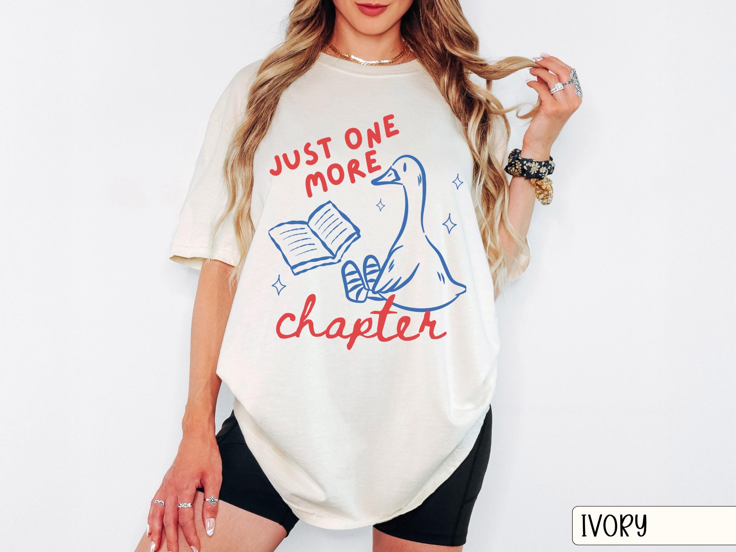 More Chapter Silly Goose Book Lover Bookish Reading Unisex T-shirt, Sweatshirt, Hoodie (2)