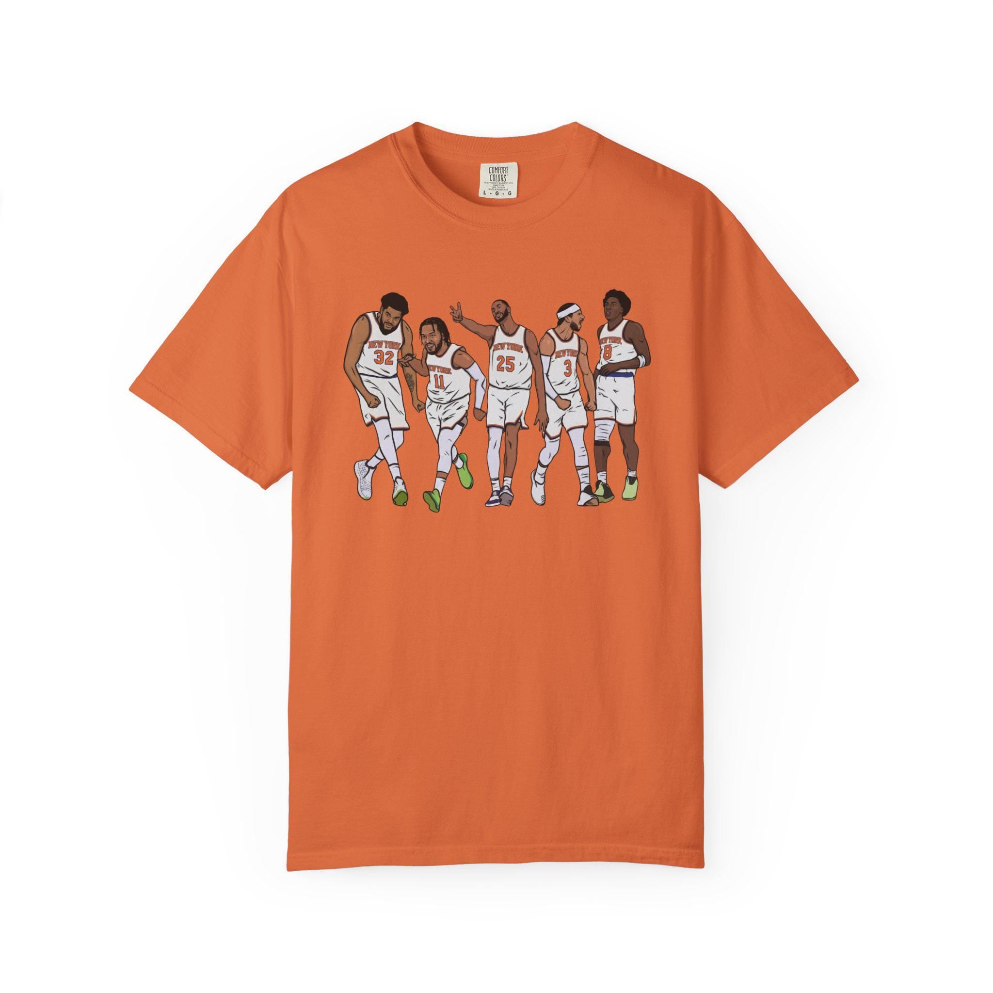 Knicks Team Jalen Brunson Kat Mikal Bridges Josh Hart Og Comfort Colors (2)