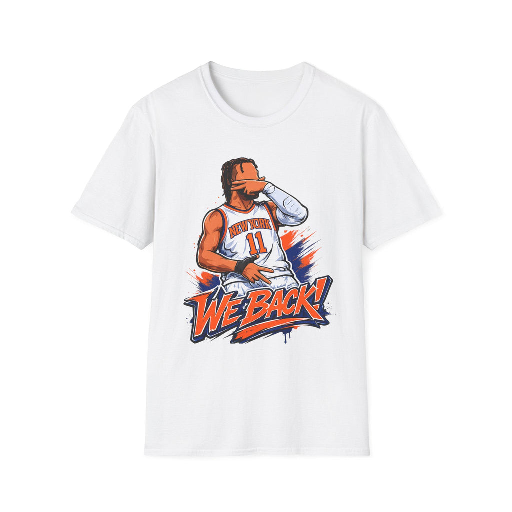 Knicks Brunson Back Team York Squad Goals White Tee Softstyle East (2)