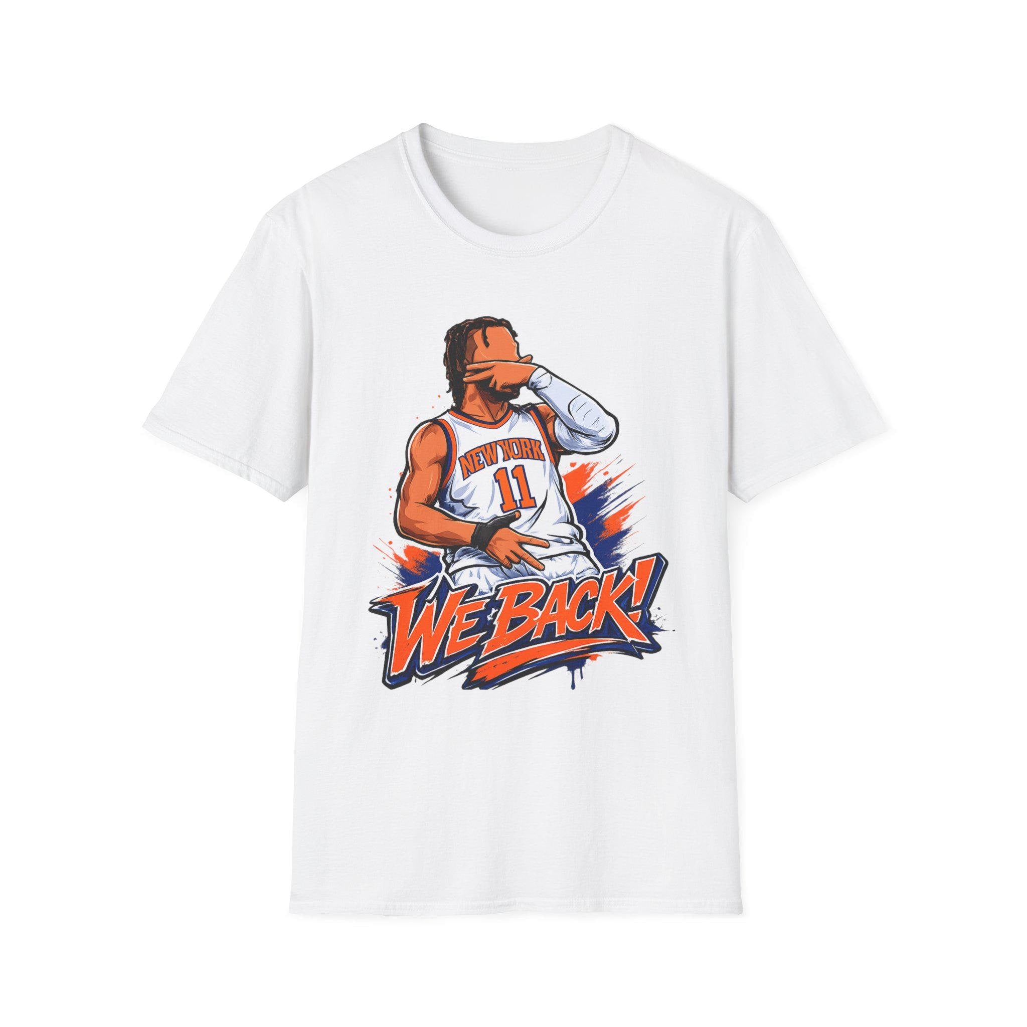 Knicks Brunson Back Team York Squad Goals White Tee Softstyle East (2)