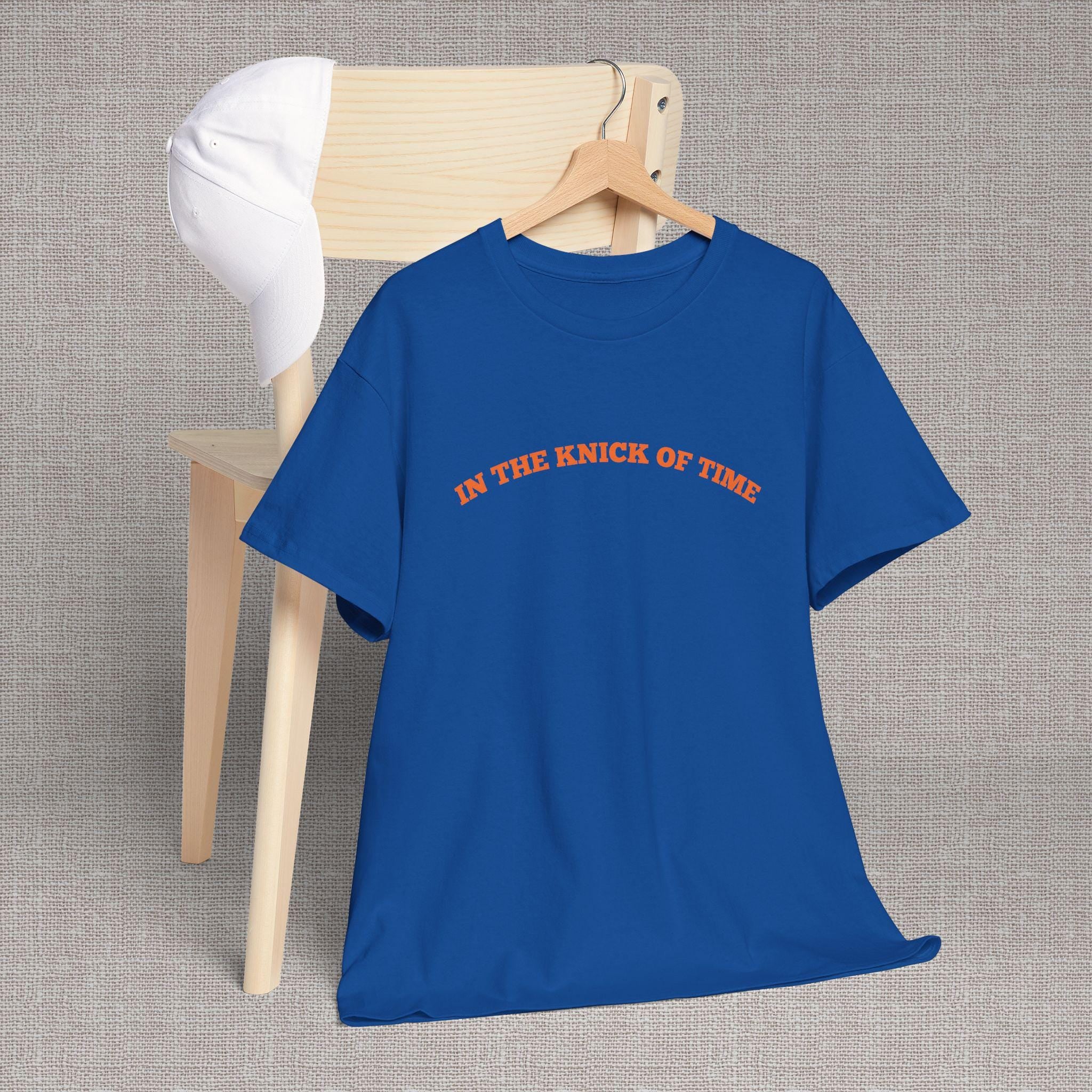 Knick Time Ny Basketball Pun Tee Sports Fan Blue Orange Game Day Pop Culture (2)