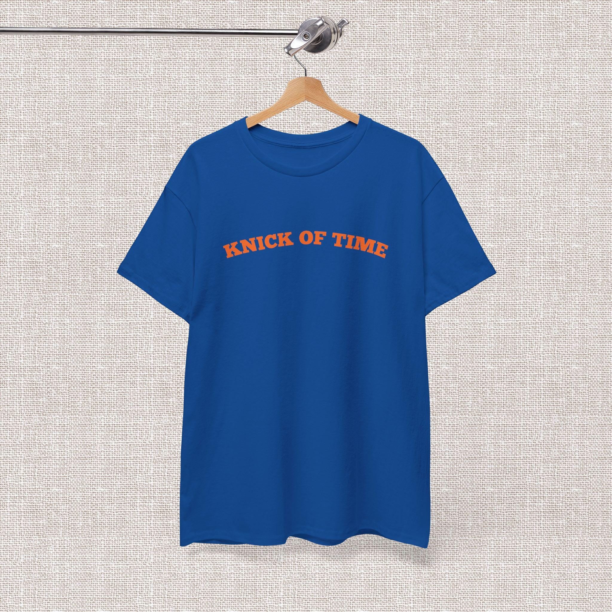 Knick Time Ny Basketball Pun Tee Sports Fan Blue Orange Game Day Retro Pop Culture (2)