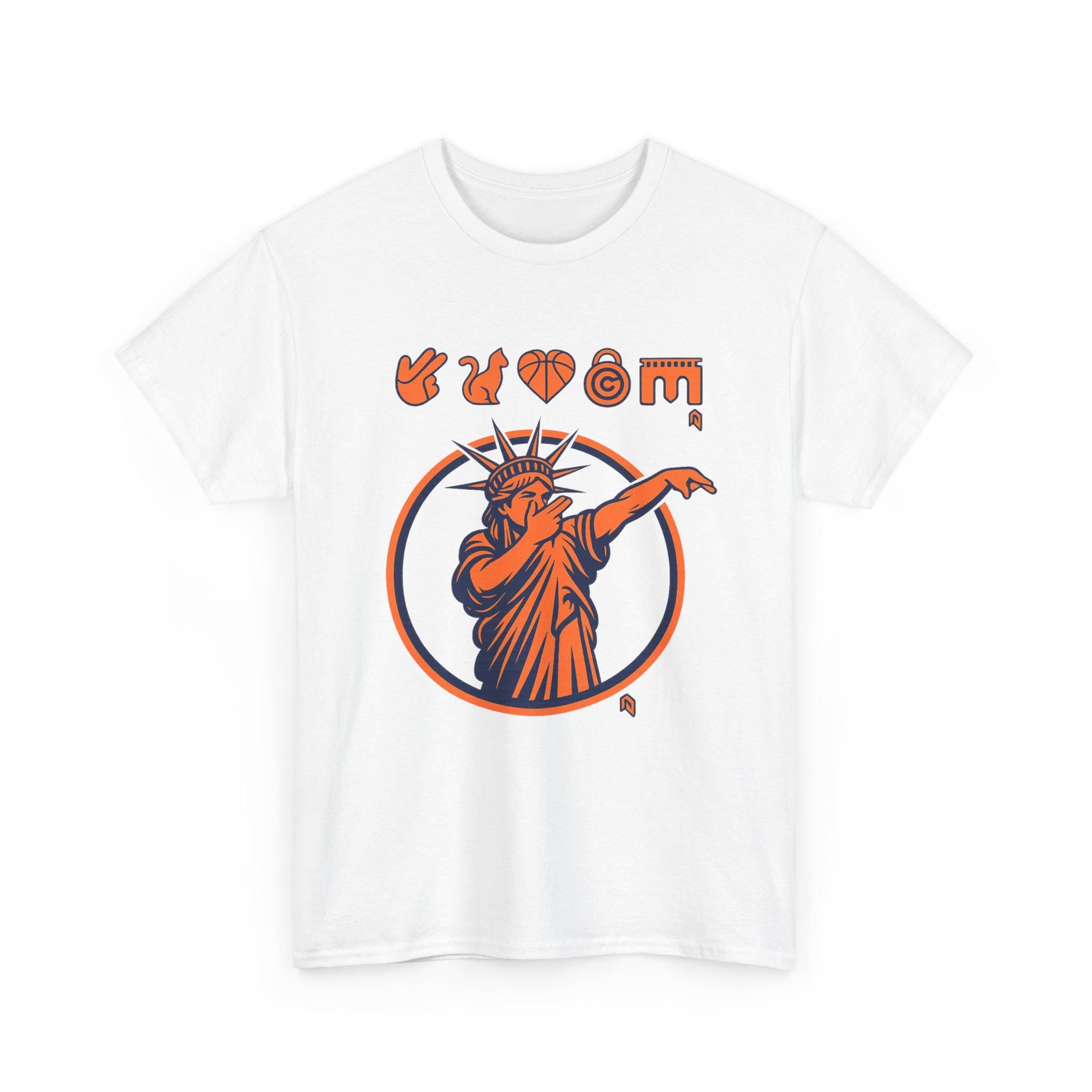 Statue Liberty Dabbing Tee Nyc Liberty Orange Navy Circle Sports Nyc Basketball (2)