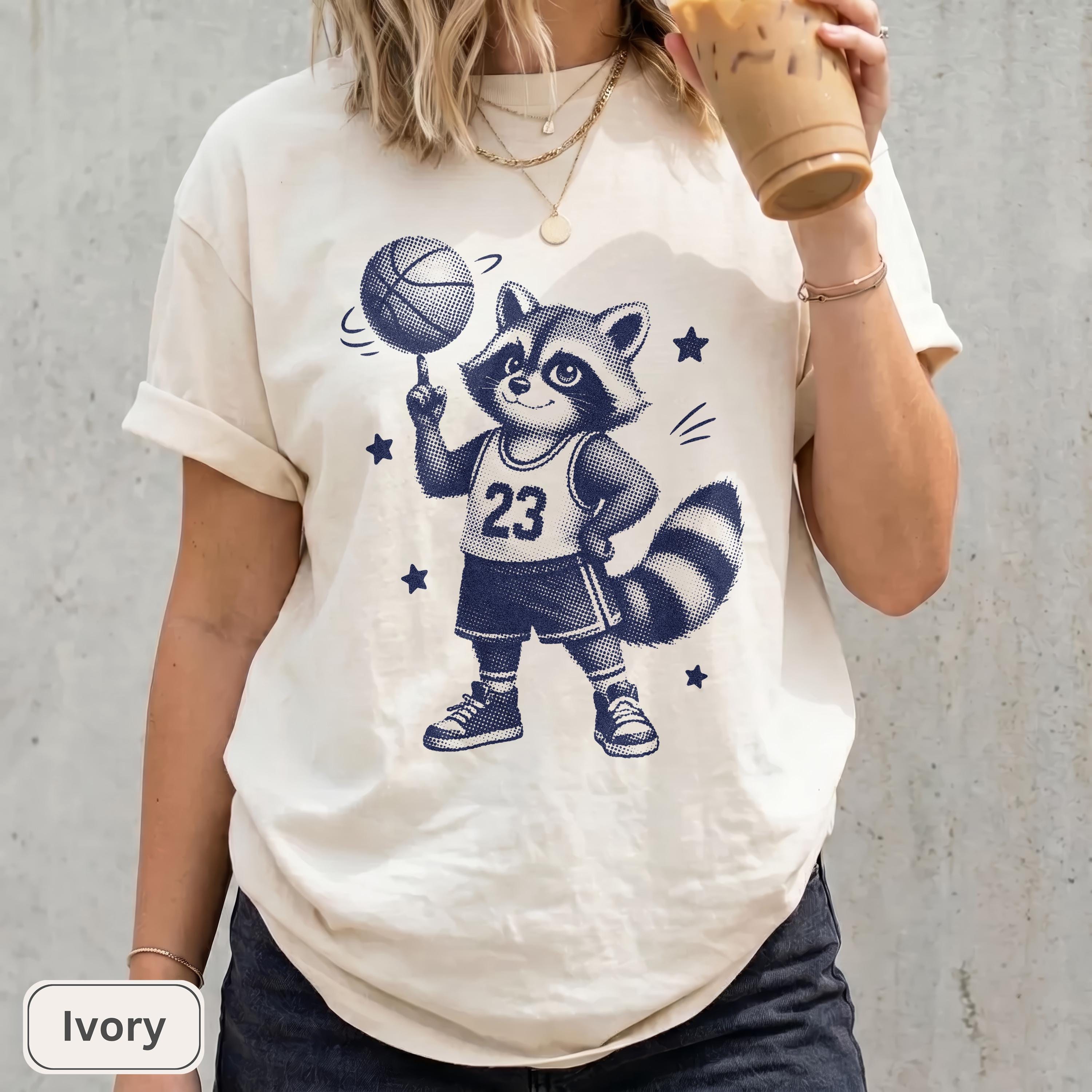 Raccoon Basketball Animal Hoops Tee Basketball Lover Unisex T-shirt, Sweatshirt, Hoodie (2)