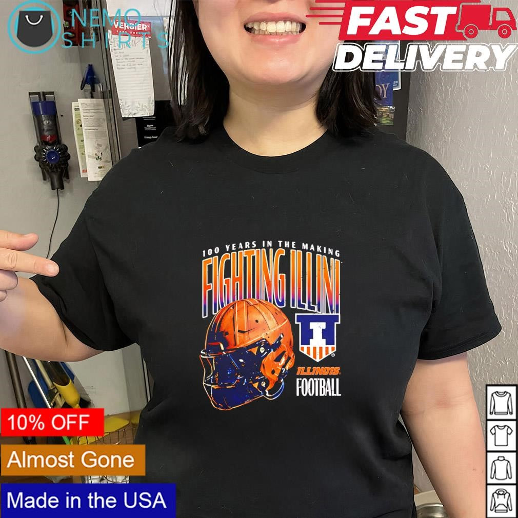 100 Years In The Making Illinois Fighting Illini helmet shirt