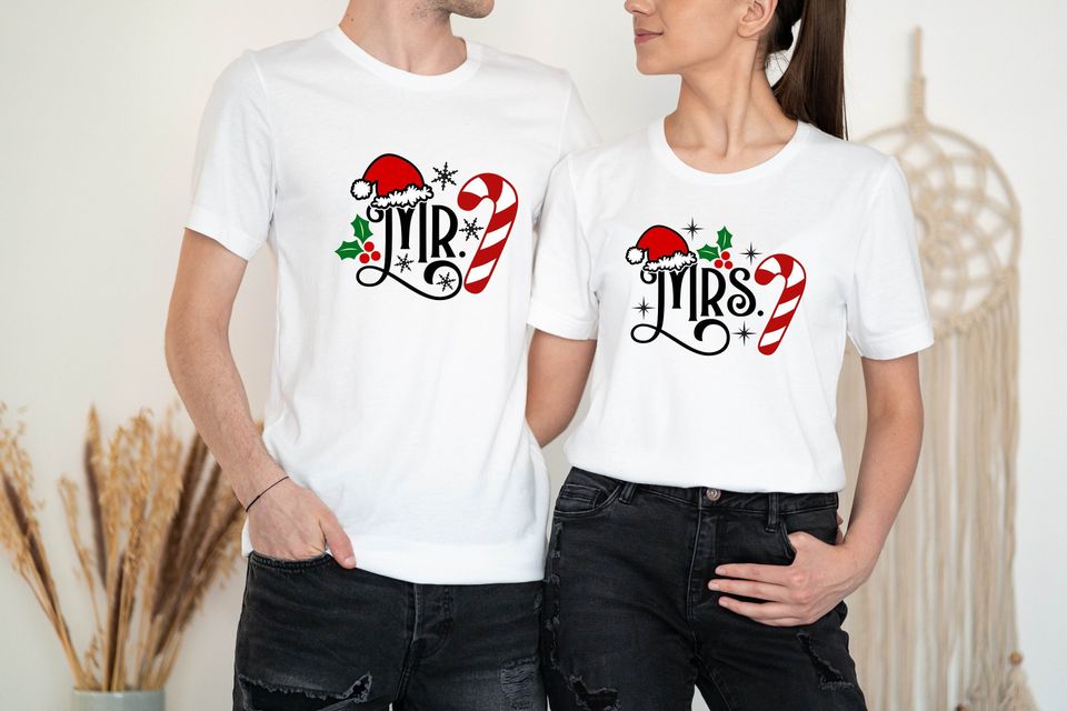 Mr and Mrs Christmas Shirts, 2022 Couples Christmas Shirt