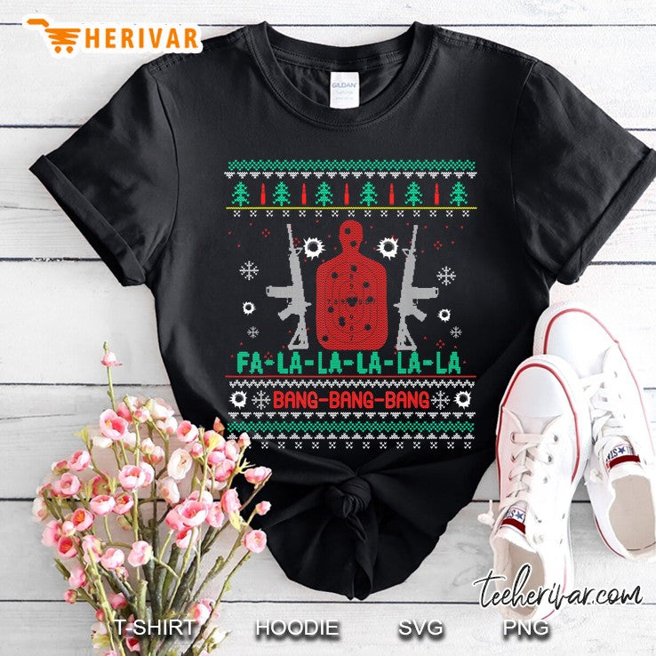Bang Bang AR-15 Gun Ugly Christmas Sweater