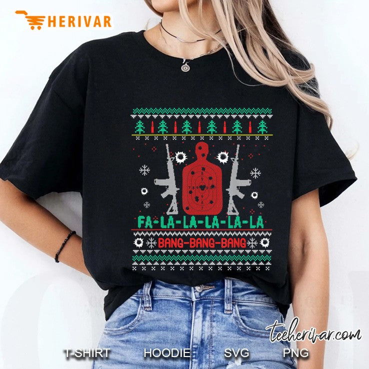 Bang Bang AR-15 Gun Ugly Christmas Sweater