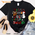 This Is My Ugly Christmas Sweater Reindeer Snowman Funny Drawing Version