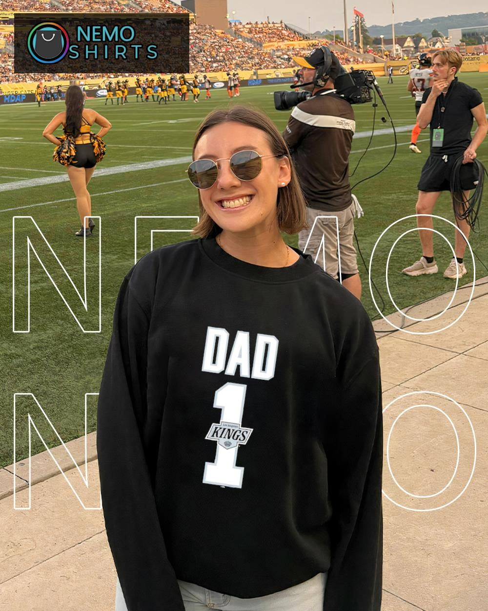 Dad Number 1 with Los Angeles Kings logo shirt