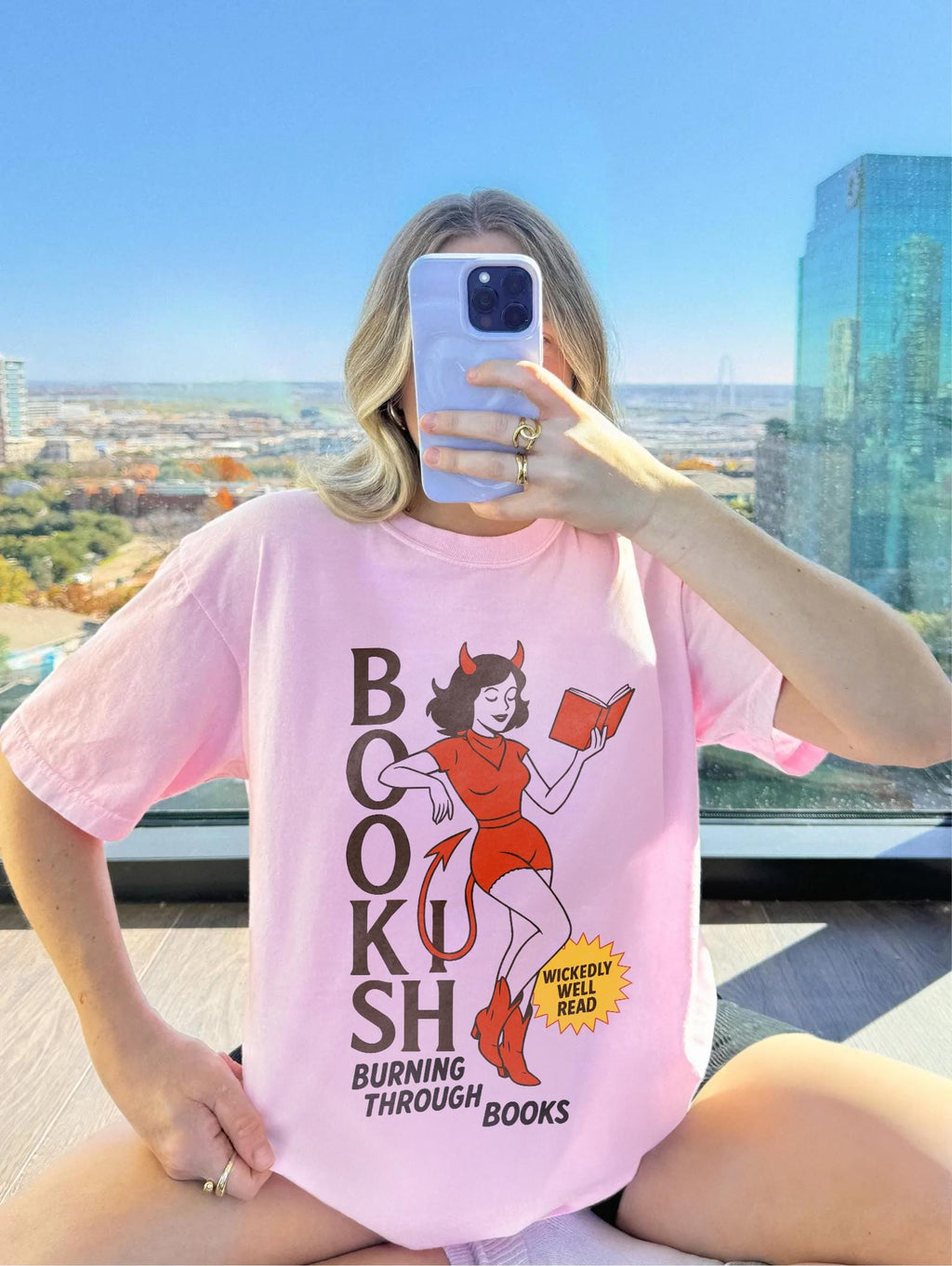 Devil Bookish Book Lover Well Read Dark Romance Books Reader Tee Read Book Club Smu (3)