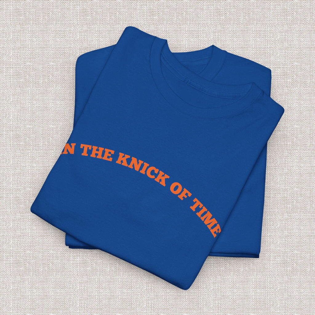 Knick Time Ny Basketball Pun Tee Sports Fan Blue Orange Game Day Pop Culture (3)