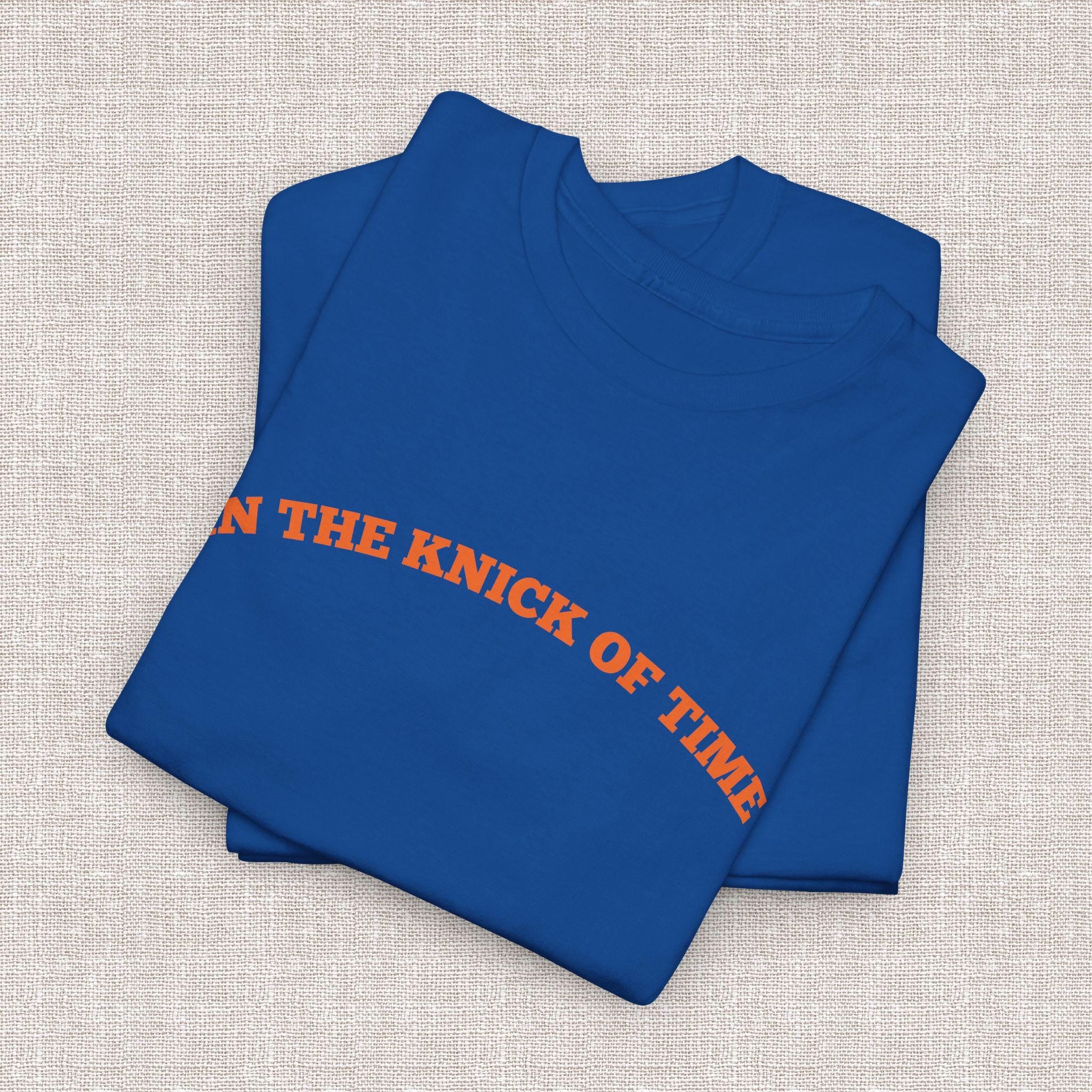 Knick Time Ny Basketball Pun Tee Sports Fan Blue Orange Game Day Pop Culture (3)