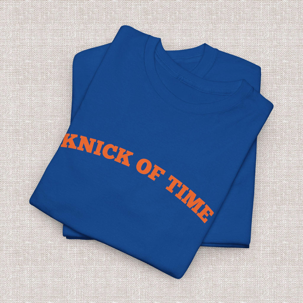 Knick Time Ny Basketball Pun Tee Sports Fan Blue Orange Game Day Retro Pop Culture (3)