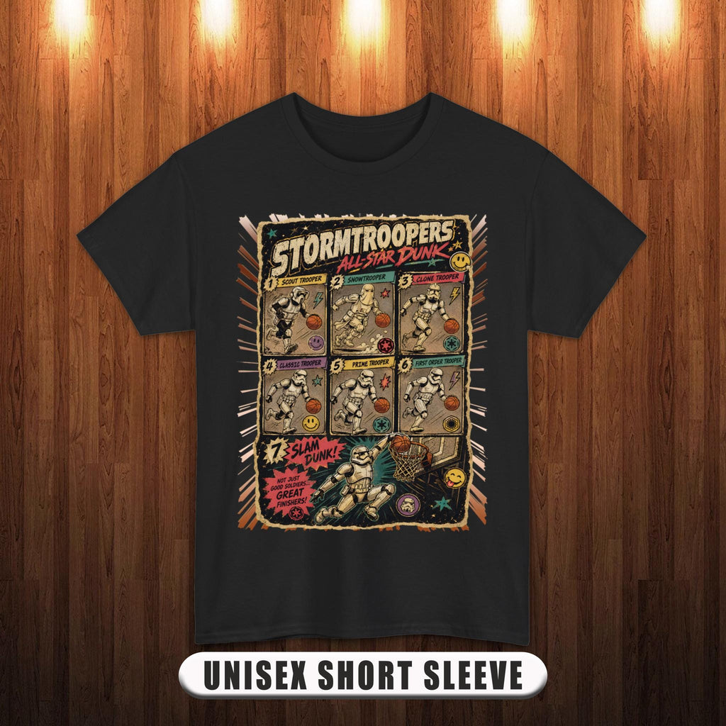 Troopers Basketball Star Dunk Dark Side Soldiers Parody Vintage Pop Culture Tee (3)