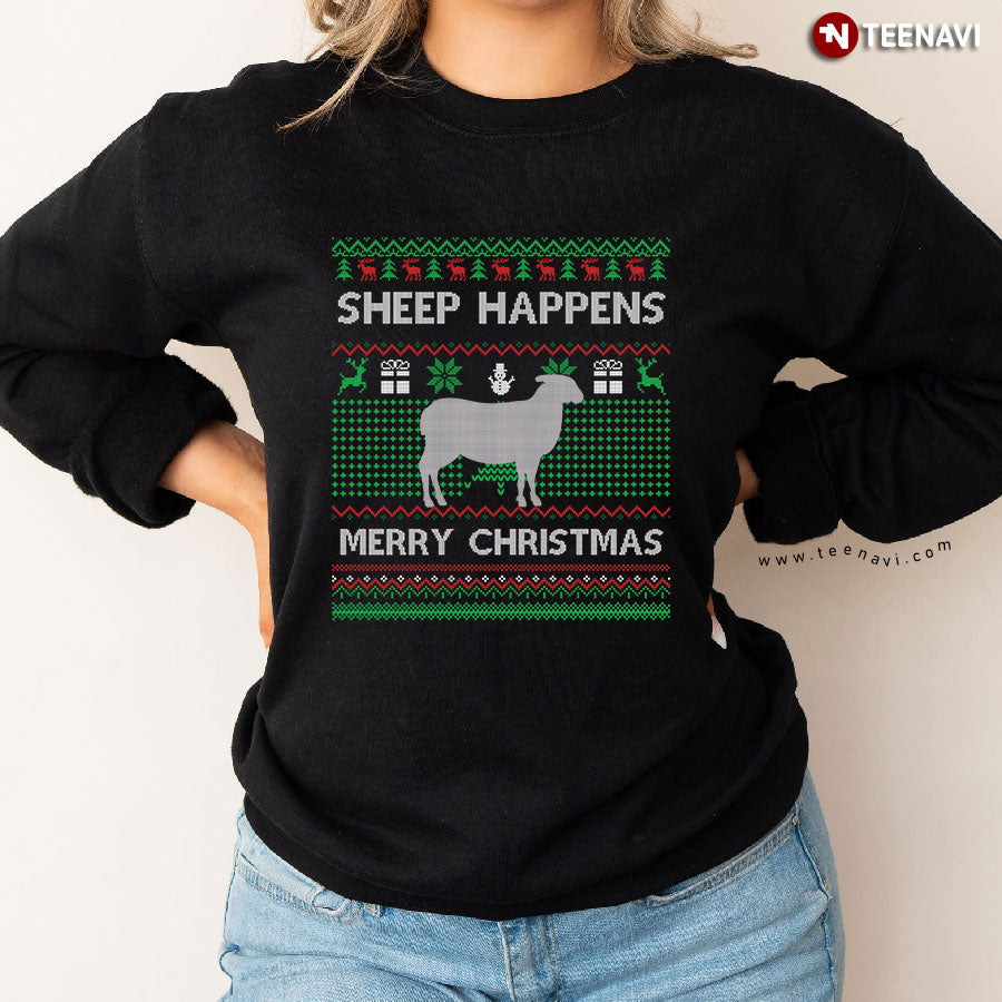 Sheep Ugly Christmas Sweater Sheep Santa Christmas Gift Sweatshirt