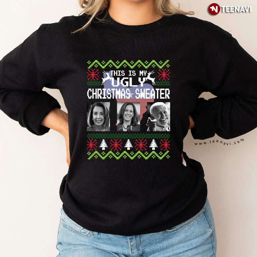 Funny Ugly Christmas Sweater – Biden, Harris, Pelosi Sweatshirt