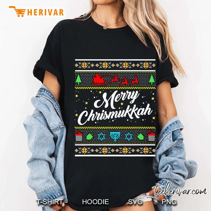 Merry Chrismukkah Ugly Christmas Sweater Funny Hanukkah