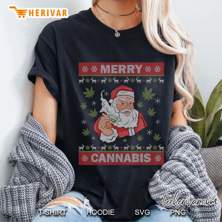 Merry Cannabis Santa Clause Weed Ugly Christmas Sweater 420
