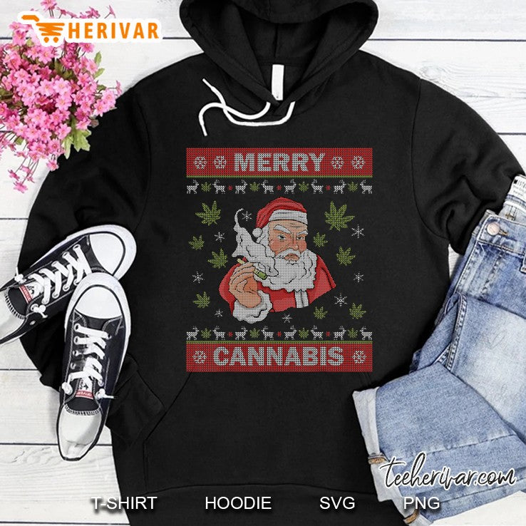 Merry Cannabis Santa Clause Weed Ugly Christmas Sweater 420