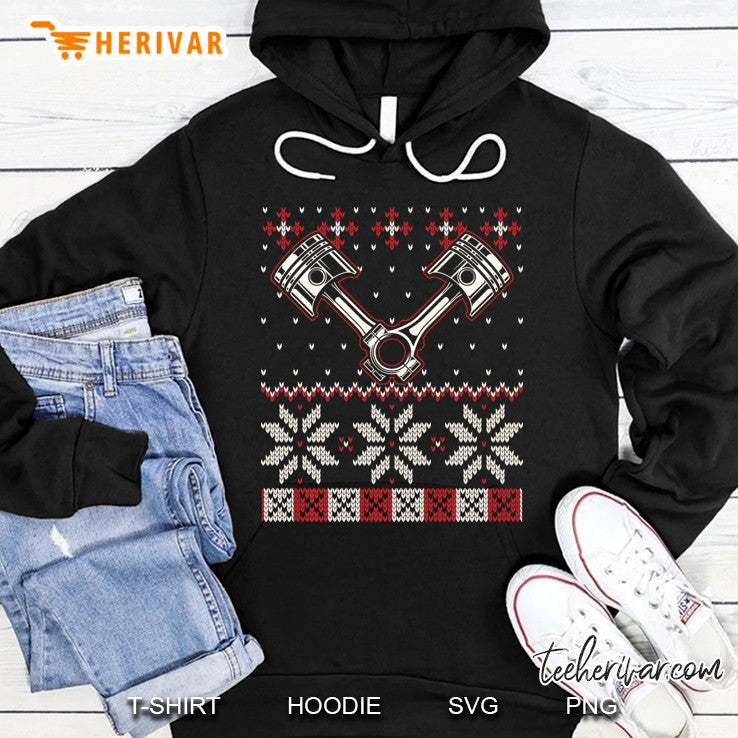 Automobile Piston Ugly Christmas Sweater Auto Car Mechanic