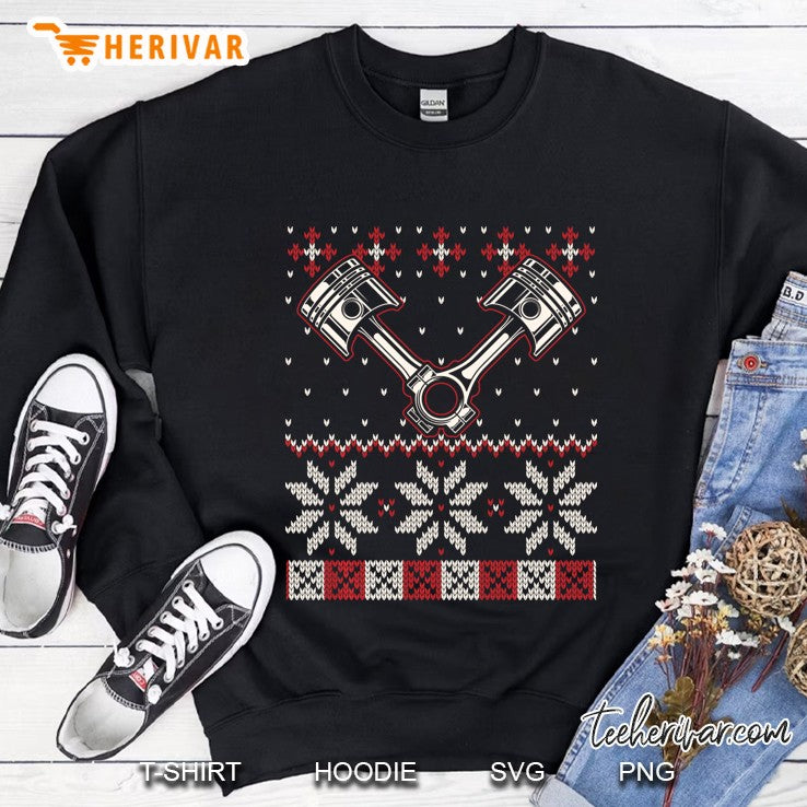 Automobile Piston Ugly Christmas Sweater Auto Car Mechanic