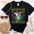 Moodolph Moo Cow Reindeer Ugly Christmas Sweater Farmer