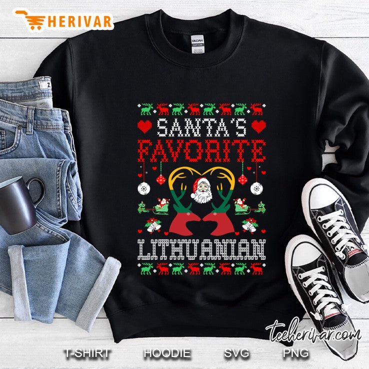 Santa Favorite Lithuanian Christmas Gift Ugly Sweater