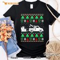 Santa Riding Sleigh Tow Truck Driver Christmas Ugly Sweater