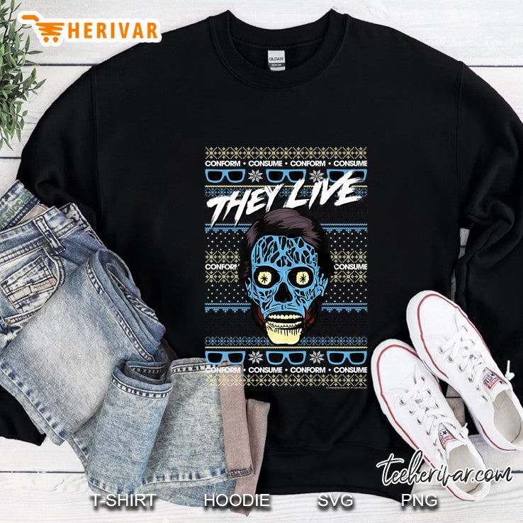 They Live Christmas Alien Ugly Sweater Premium