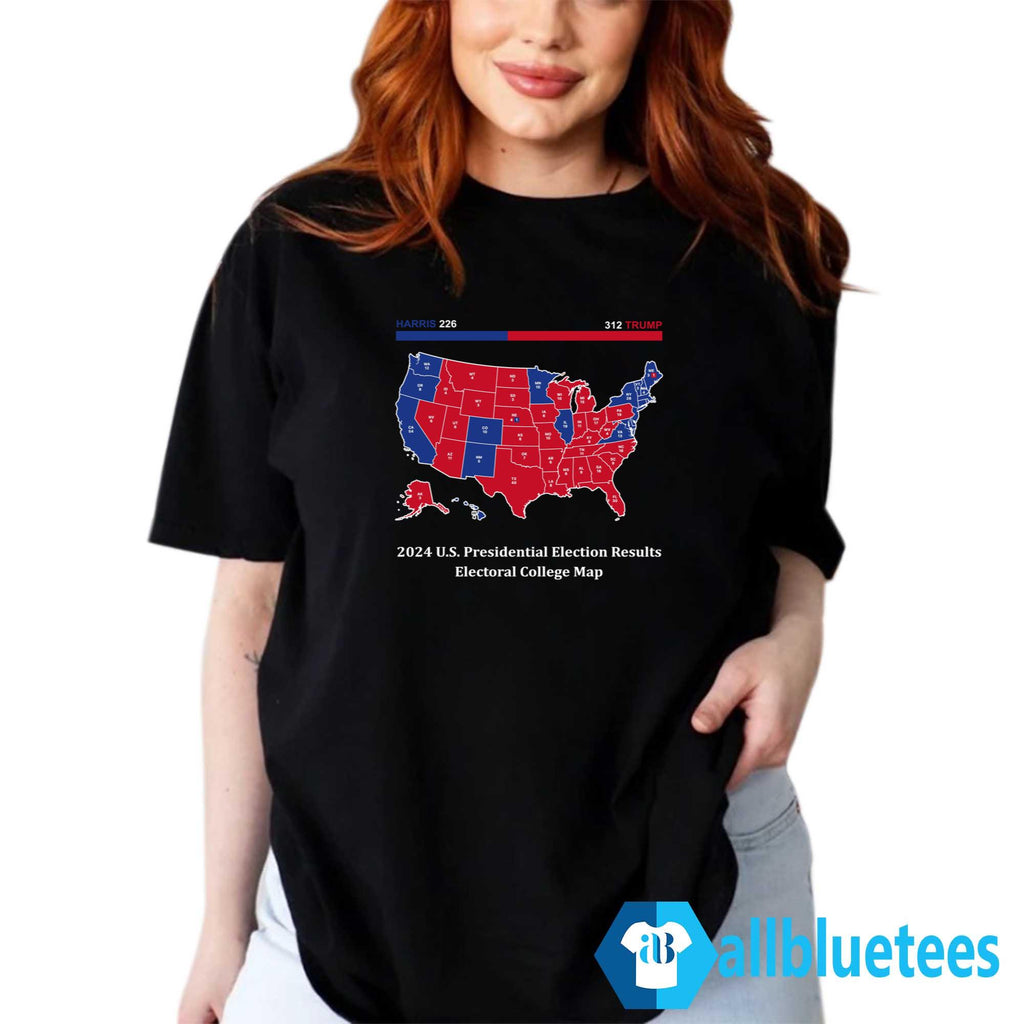 2024 US Presidential Election Results Electoral College Map Shirt