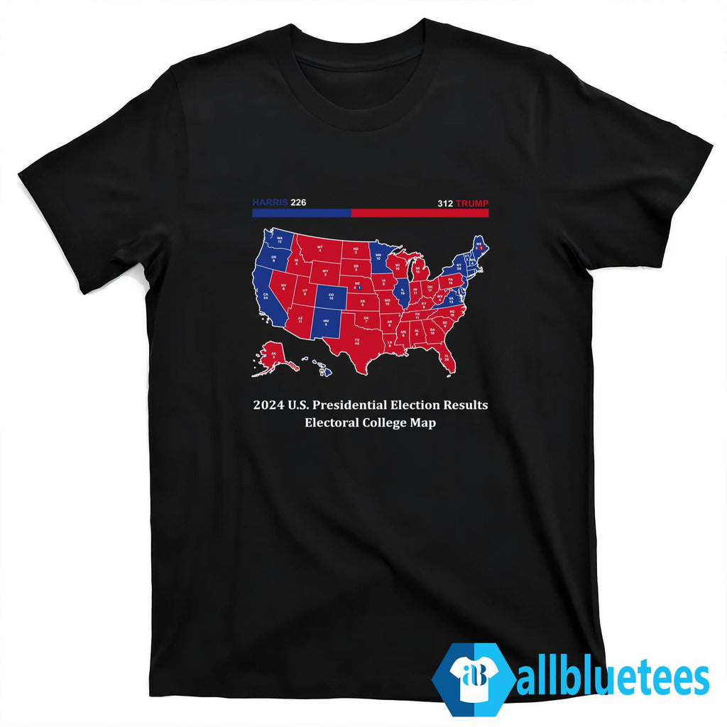 2024 US Presidential Election Results Electoral College Map Shirt