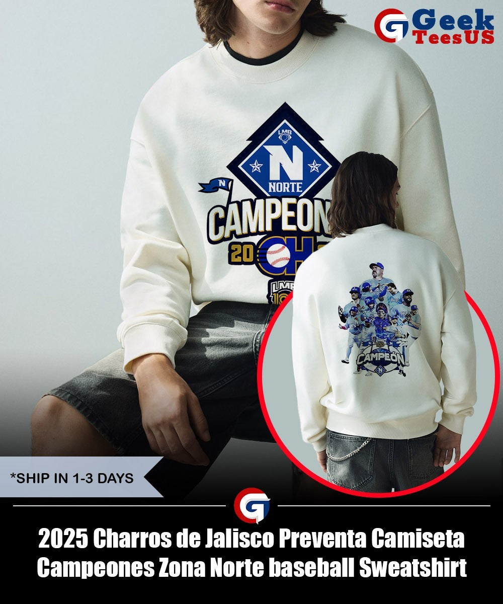 2025 Charros de Jalisco Preventa Camiseta Campeones Zona Norte baseball shirt
